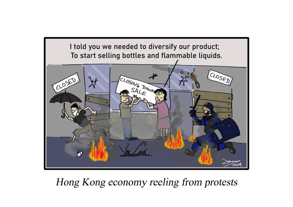 hong kong protests cartoon