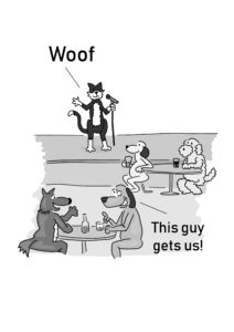 Cat and Dog language cartoon