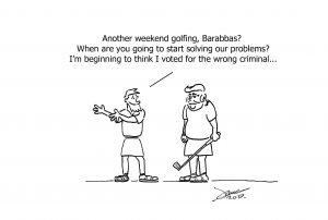 Barabbas Trump cartoon