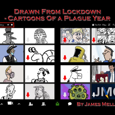 Coronavirus lockdown cartoon zoom call