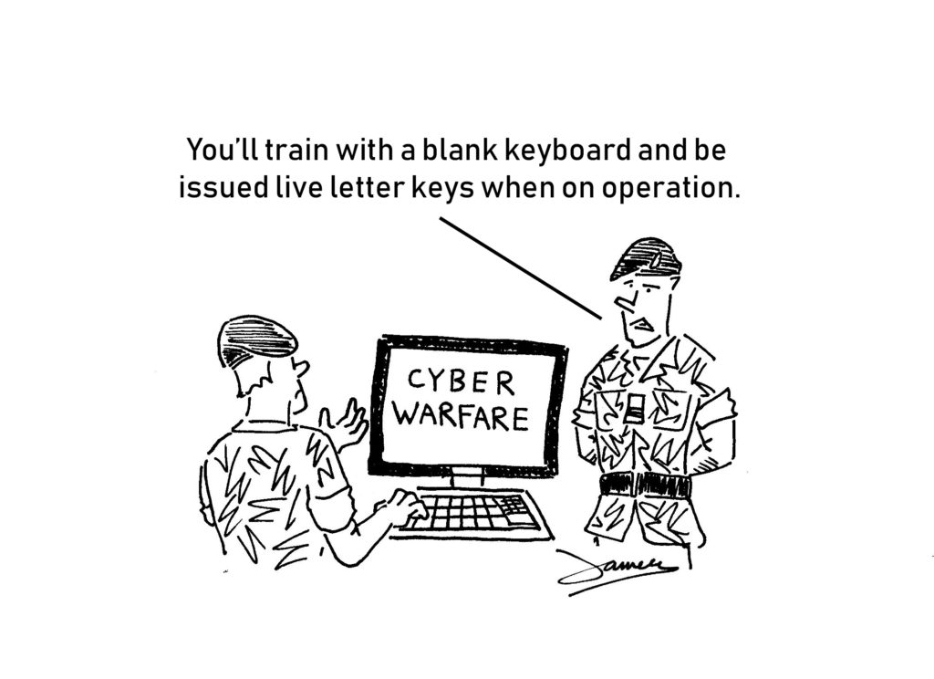 Cyber Warfare Cartoon