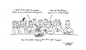 Last Supper Cartoon