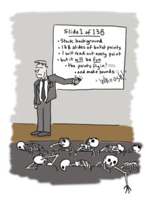 Death by Powerpoint cartoon