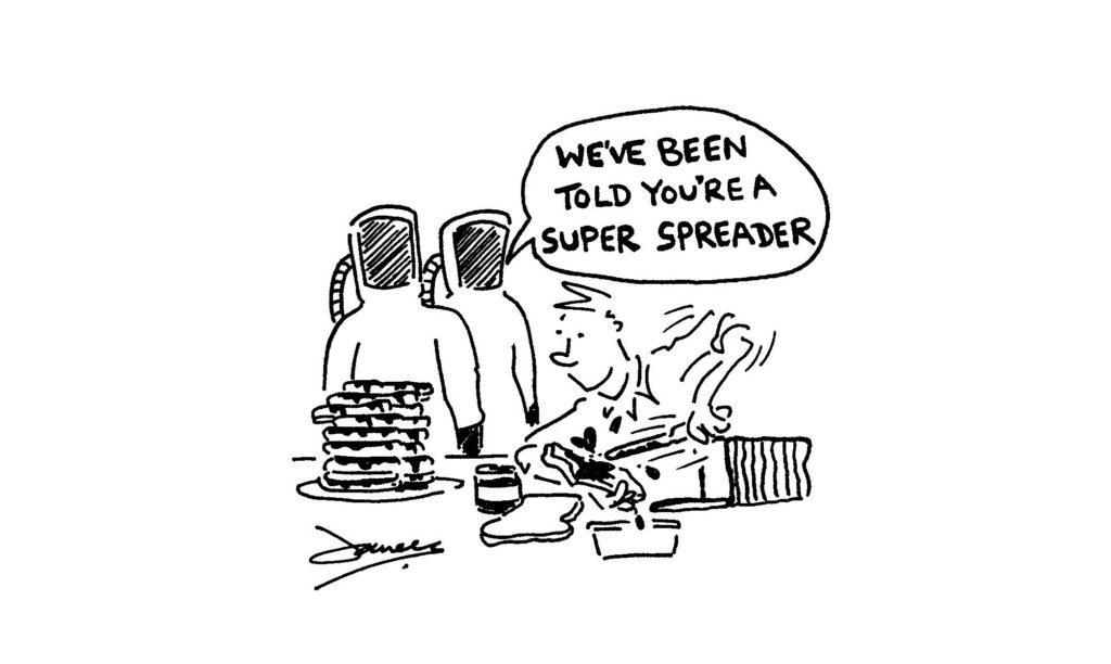 super virus spreader cartoon